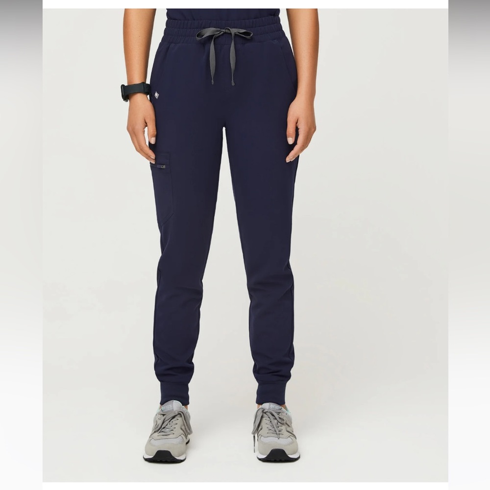 Navy Zamora - High Waisted Scrub Pants